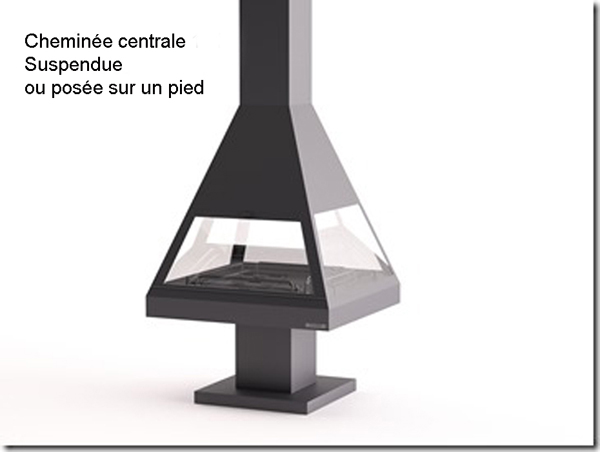 chemine centrale suspendue CH05C