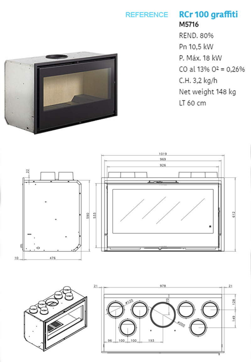 insert encastrable RCR100